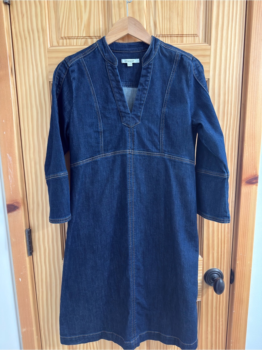 Chico's Dark Blue Denim Dress